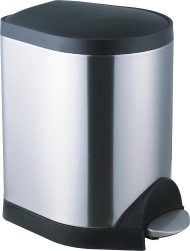 Foot pedal stainless steel dustbin S-27B