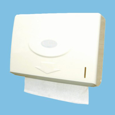 Plastic roll tissue dispenser